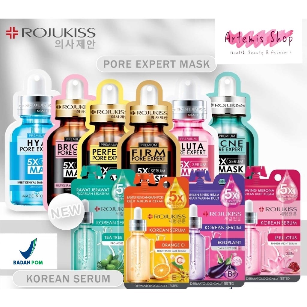 ROJUKISS Premium 5X Serum Mask 25ml / Sheet Mask / KOREAN SERUM WAJAH