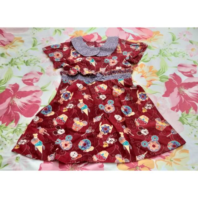 Preloved dress anak batik keris fashion ori
