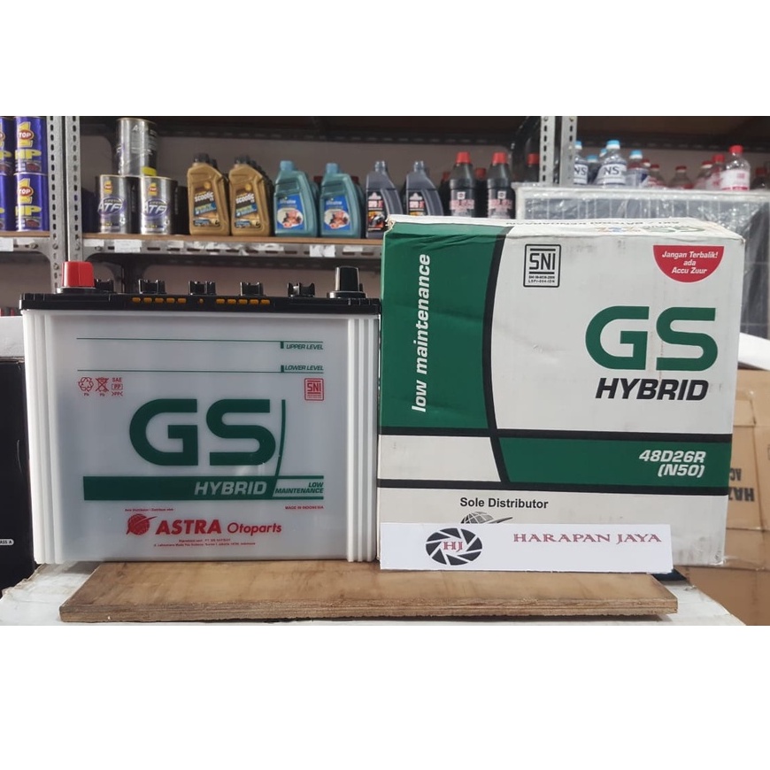 AKI MOBIL GS ASTRA HYBRID N50 /48D26R (50AH) (BASAH)