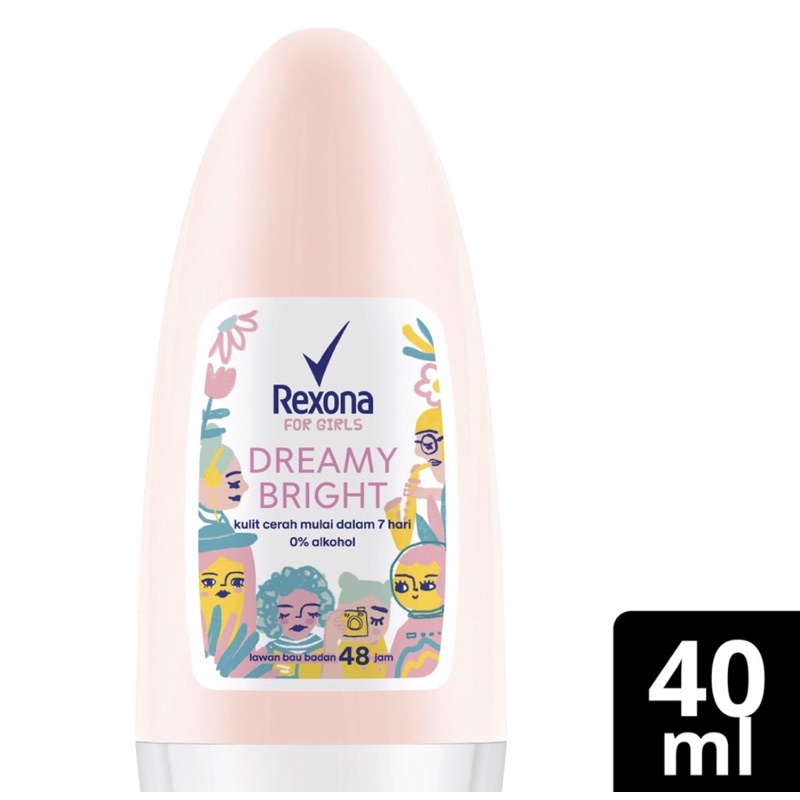 Rexona Roll On (Deodorant Wanita Remaja) Dreamy Bright 40Ml