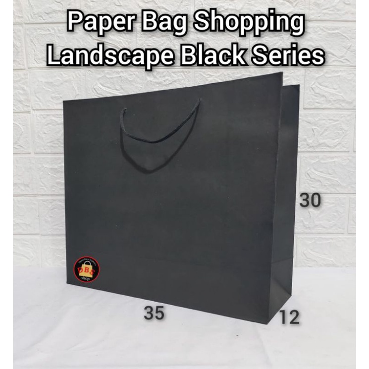 

Paper bag shopping landscape black series (35*12*30)