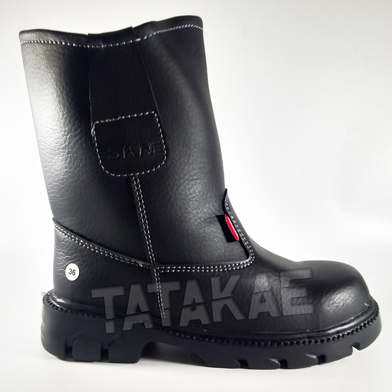 Sepatu Safety Ujung Besi Kulit Import Pekerja Proyek Tambang PHL PDL TNI