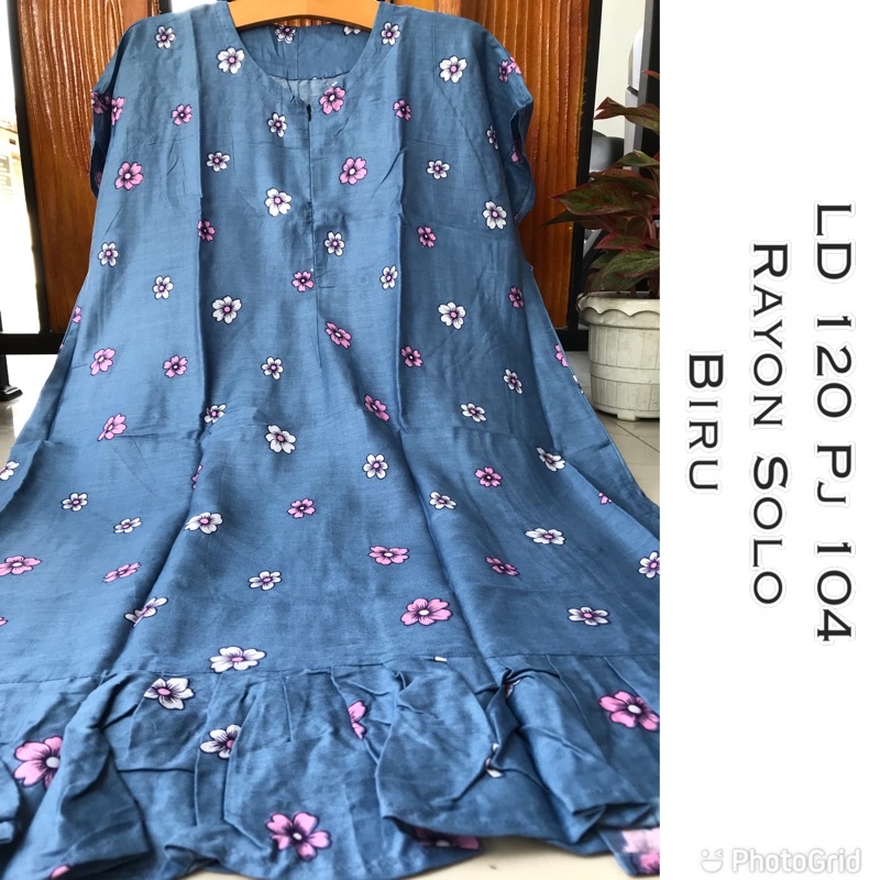DASTER RUFFLE BUSUI SEBETIS / DASTER KEKINIAN / DASTER REMPEL VIRAL / DASTER BUSUI-Biru bunga