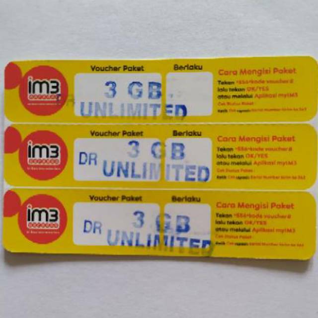 Vc. Indosat im3 kuota data unlimited 3gb