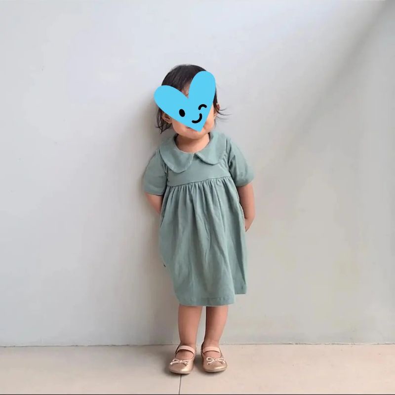 Petitemauree Collar Dress Anak Bayi 6-24 Bulan-1