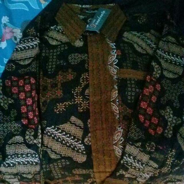 Qnunbatik Hem/kemeja Batik Lengan Panjang Pria Uk Standard - 5l Narita Prodo