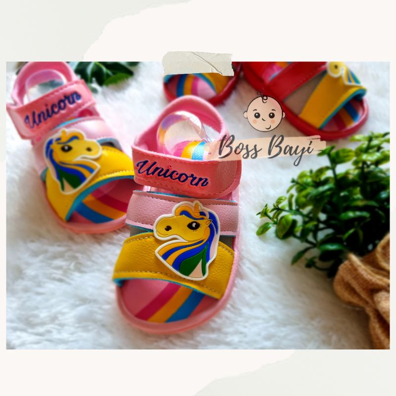 BOSS BAYI - Baby Girl Shoes / Sepatu Sandal Bayi Anak Perempuan Bunyi Cit-Cit