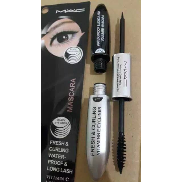 Mascara + Eyeliner 2in1 - Maskara Eyeliner Double Extention 2 in 1 - REVLON