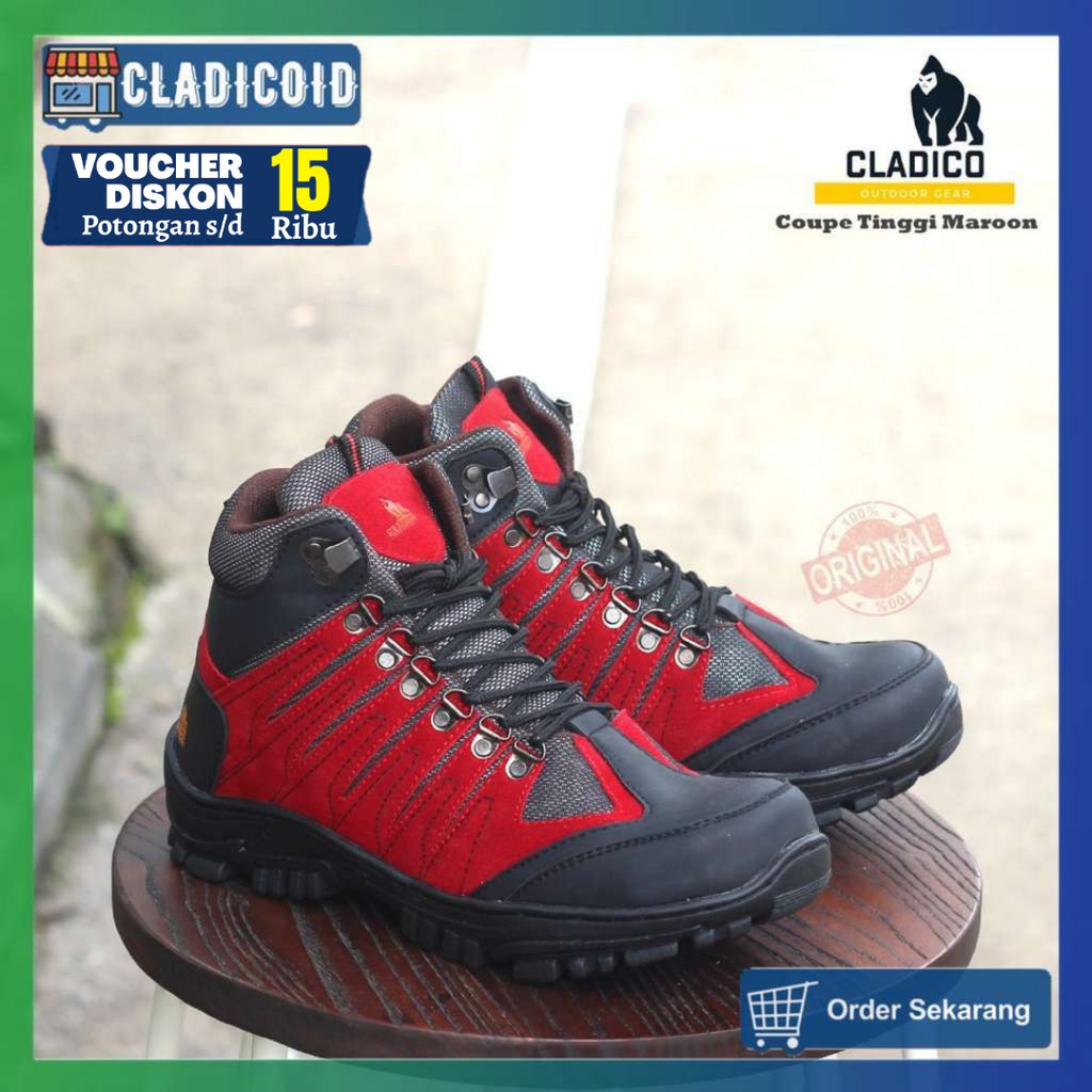 SEPATU SAFETY PRIA UJUNG BESI ORIGINAL KERJA LAPANGAN, OUTDOOR, PROYEK, MODEL KEREN CLADICO COUPE