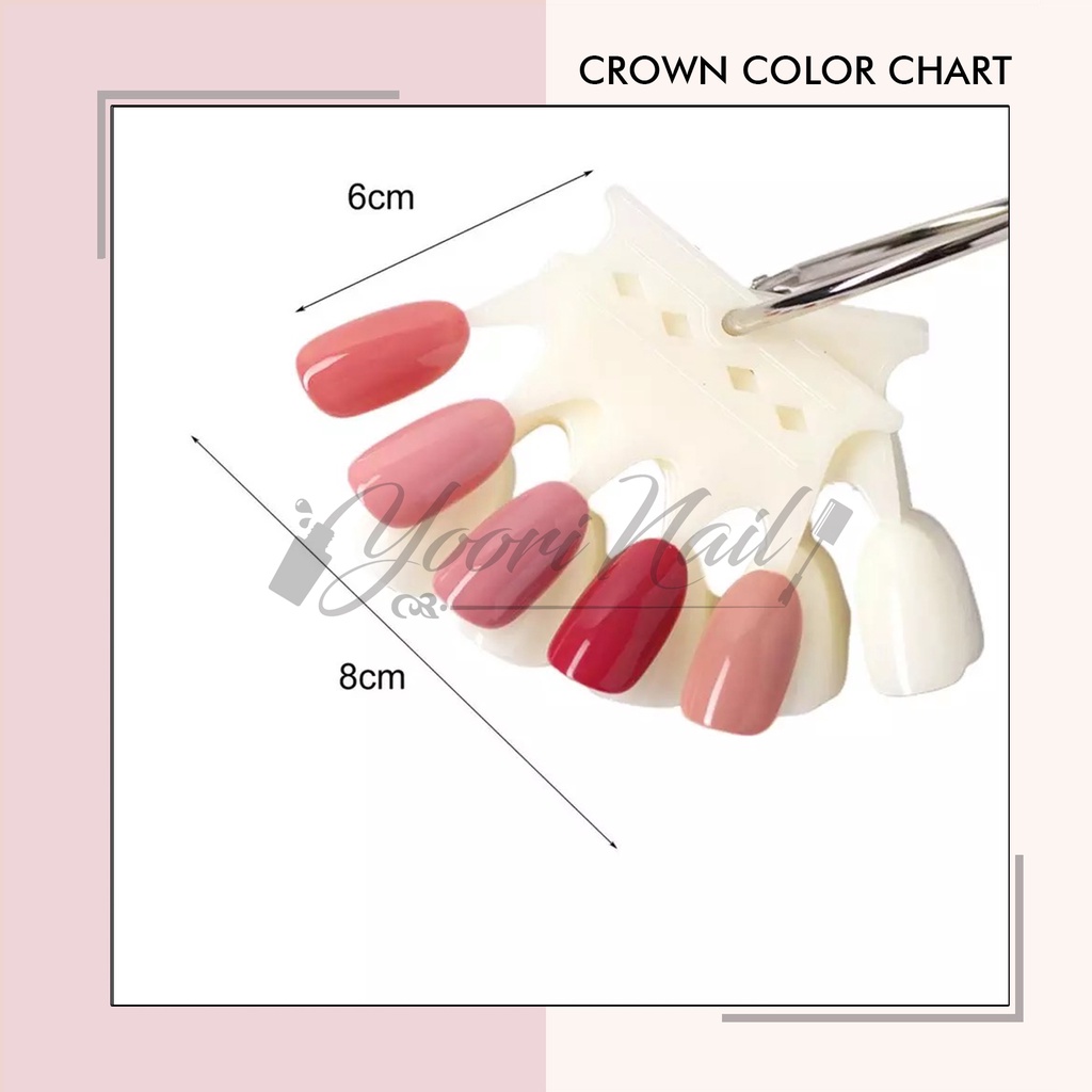 10pcs Crown Color chart set display kuku mini crown mahkota display kutek pajangan nail art