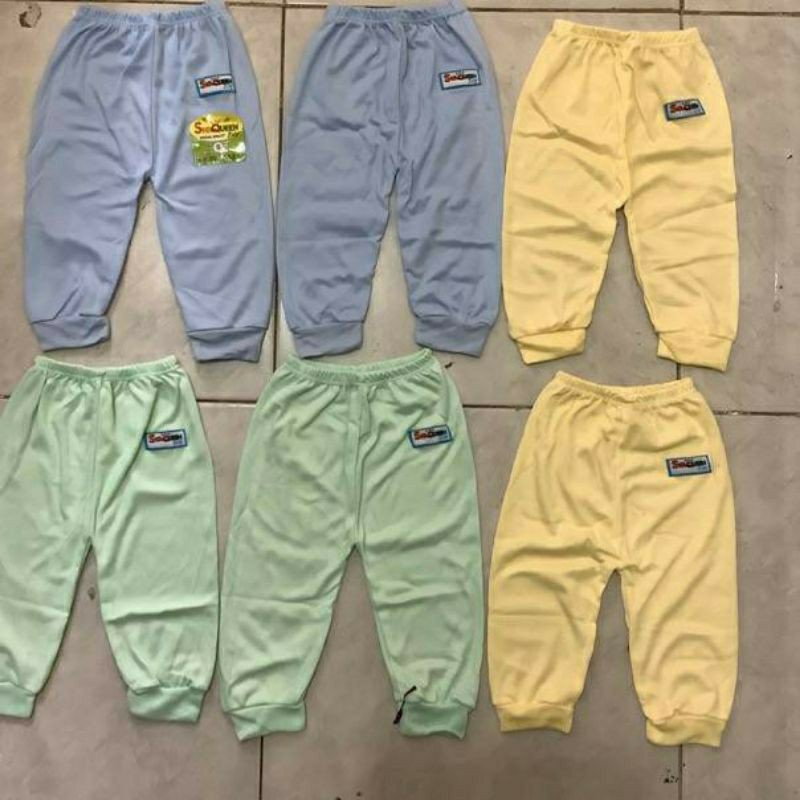 6 pcs Celana Panjang Bayi Warna Polos Shaqueen / Zahdan  / Celana Panjang bayi Adem Lembut Murah