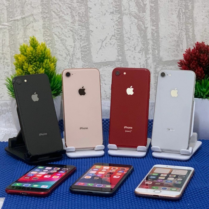 Jual IPhone 8 Second 64gb Original 100% Fullset Handphone Second Bekas ...