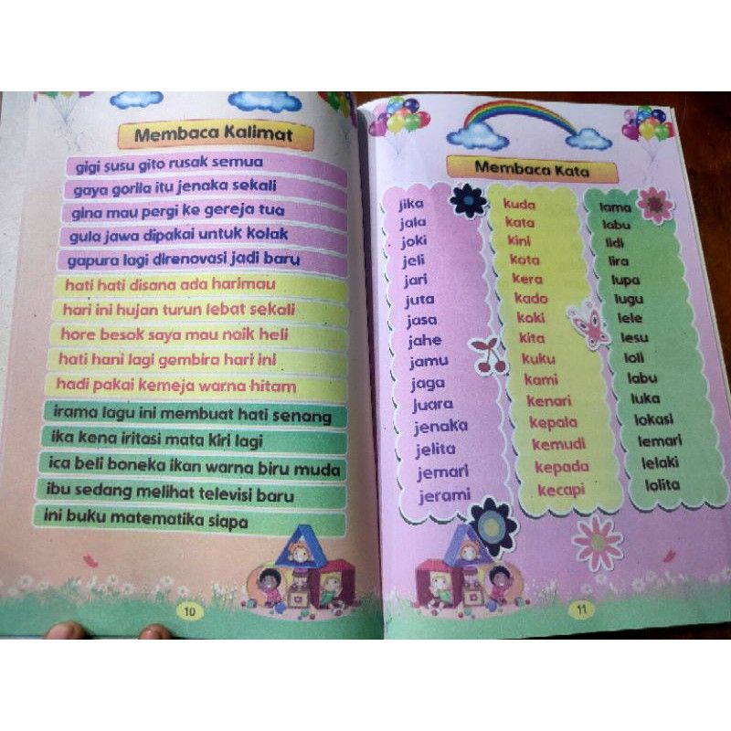 Buku Anak Aku Cepat Pintar Membaca Kata Dan Kalimat