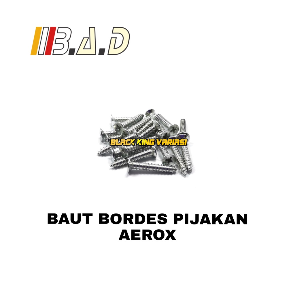 Bordes Karpet Pijakan Aerox 155 Connected 2021 Full Aluminium BAD Original