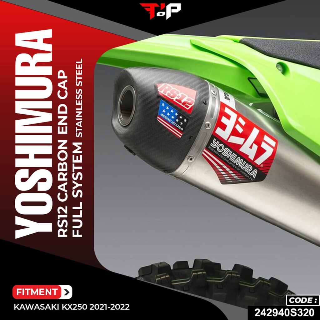 YOSHIMURA RS12 SS ALUMINIUM KAWASAKI KX250 FULL SYSTEM