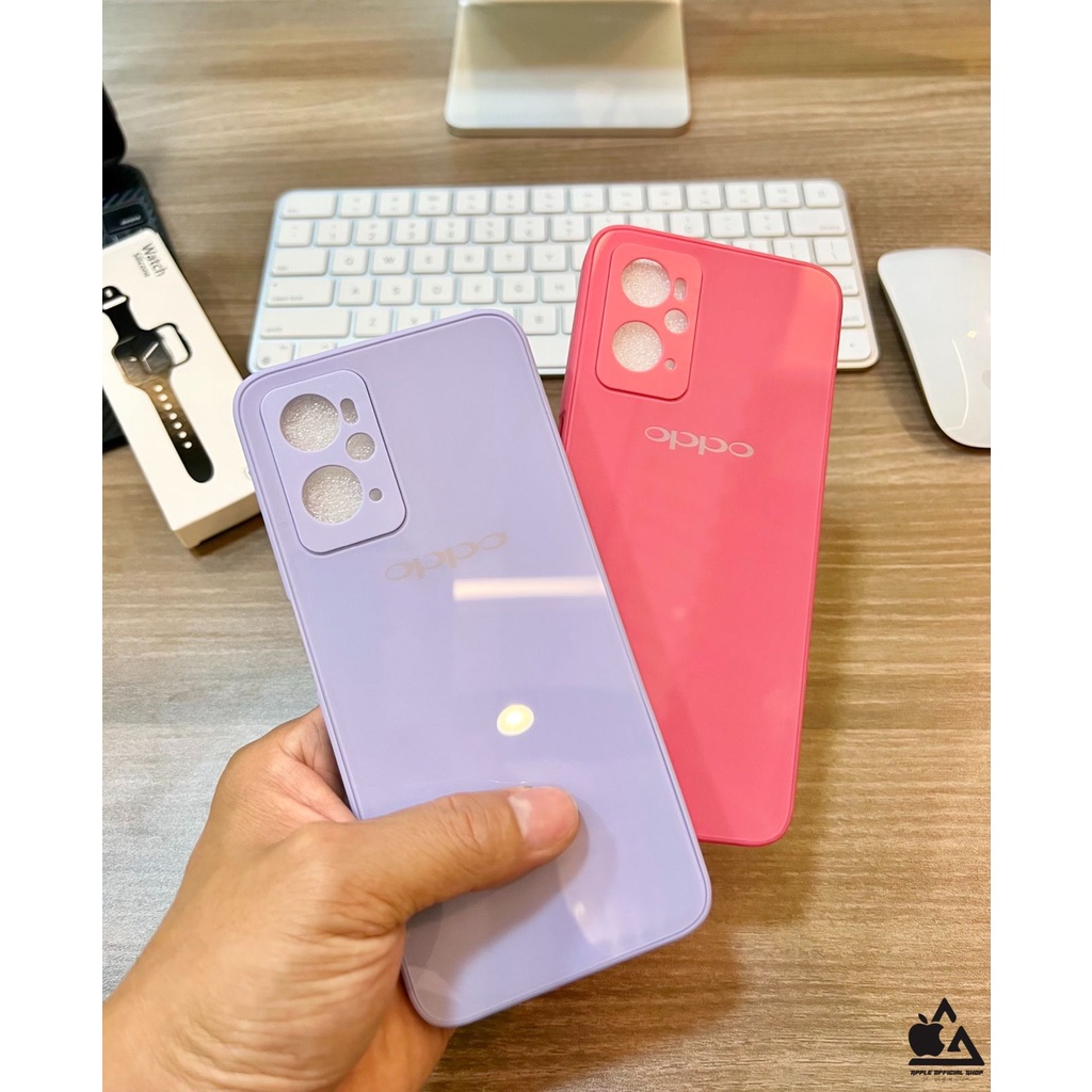 Premium Glass Case OPPO F9 A7 A5S A12 A11K A15 A15S A16 A16E A16K A54 A74 4G A95 RENO 6 RENO 7 4G RENO 7Z 5G RRENO 7 5G A55 A76 A96 With LOGO TEMPERED SOFTCASE KOREAN SILIKON Candy Mewah