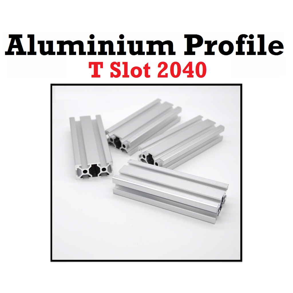 [HAEBOT] Aluminium Profile T Slot 2040 20x40 AP2040 Profil Frame CNC Extrusion Mini Kerangka Mekanik Series 20mm x 40mm 3D Printer 1cm