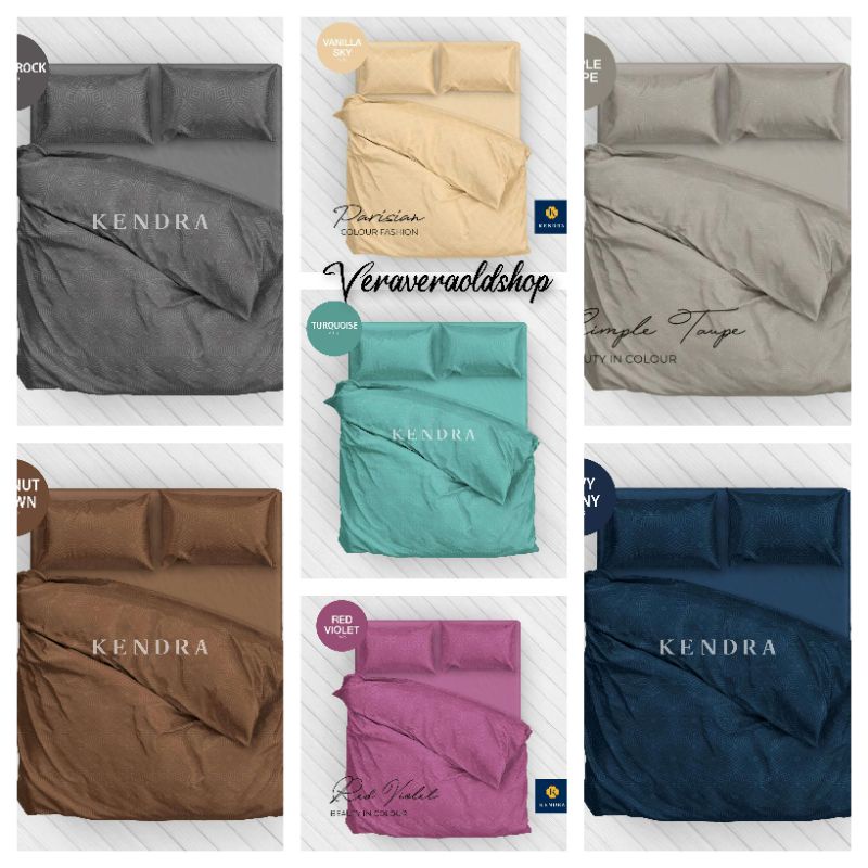 SPREI KENDRA EMBOSSE POLOS UKURAN 180X200 & 160x200 TINGGI KASUR 30/25CM