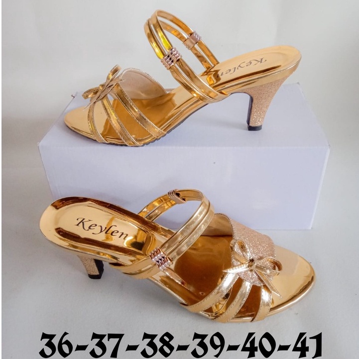 Mega Store - Sandal Wanita Hak Tahu Runcing 7 Cm