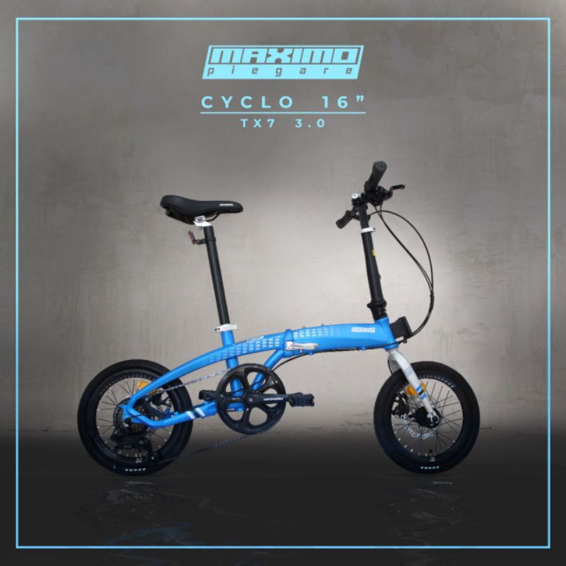 sepeda lipat Maximo piegare cyclo 16 inch 3.0 TX 7 Alloy