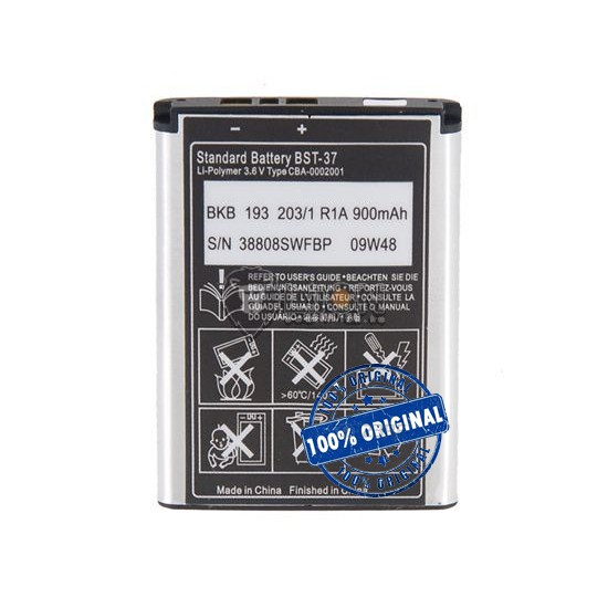 baterai original 100% BST 37 K600i, K608i, K610i, K618, S600, V600i, V630, W350i, W550i, W700i W710i