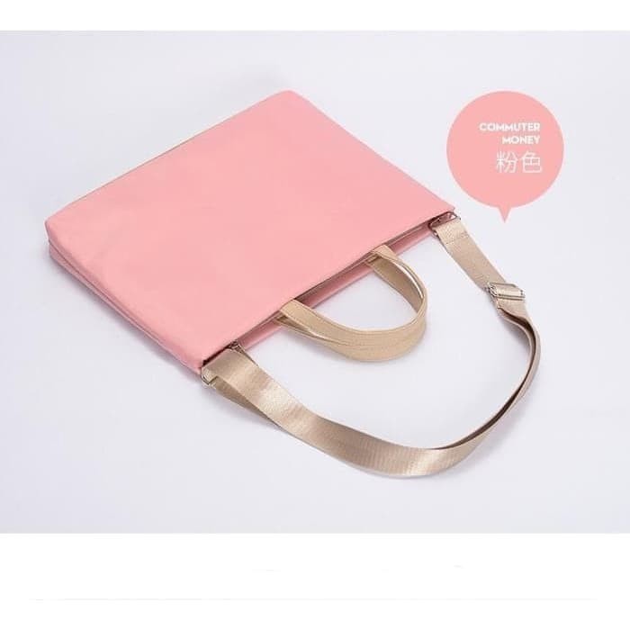 Tas Laptop Macbook Sleeve Selempang 15 16 inch - pink