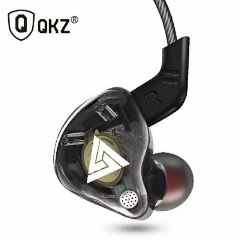 QKZ AK6 Earphone Sport Dynamic dengan Microphone Subwoofer Bass upgrade AK6
