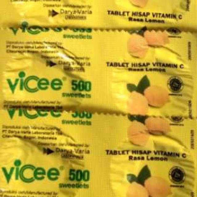 Jual VITAMIN C VICEE 500 HARGA PER BUTIR TABLET Shopee Indonesia