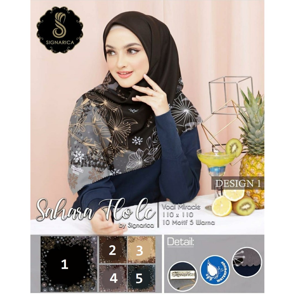 Hijab Segi Empat Sahara Flow Design 01 by Signarica