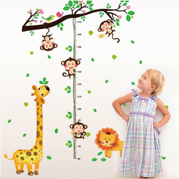 AMZ SK9128 GROW UP LITTLE MONKEY AMAZING WALLSTICKER 60X90CM