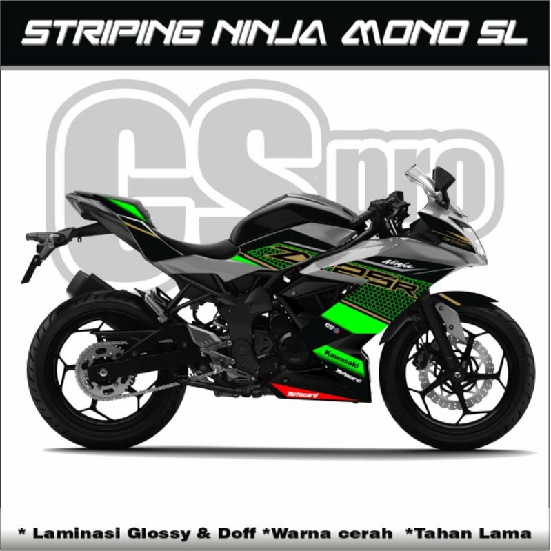 STRIPING KAWASAKI NINJA 250SL LIVERY KRT/ Stiker motor kawasaki ninja 250 Mono SL