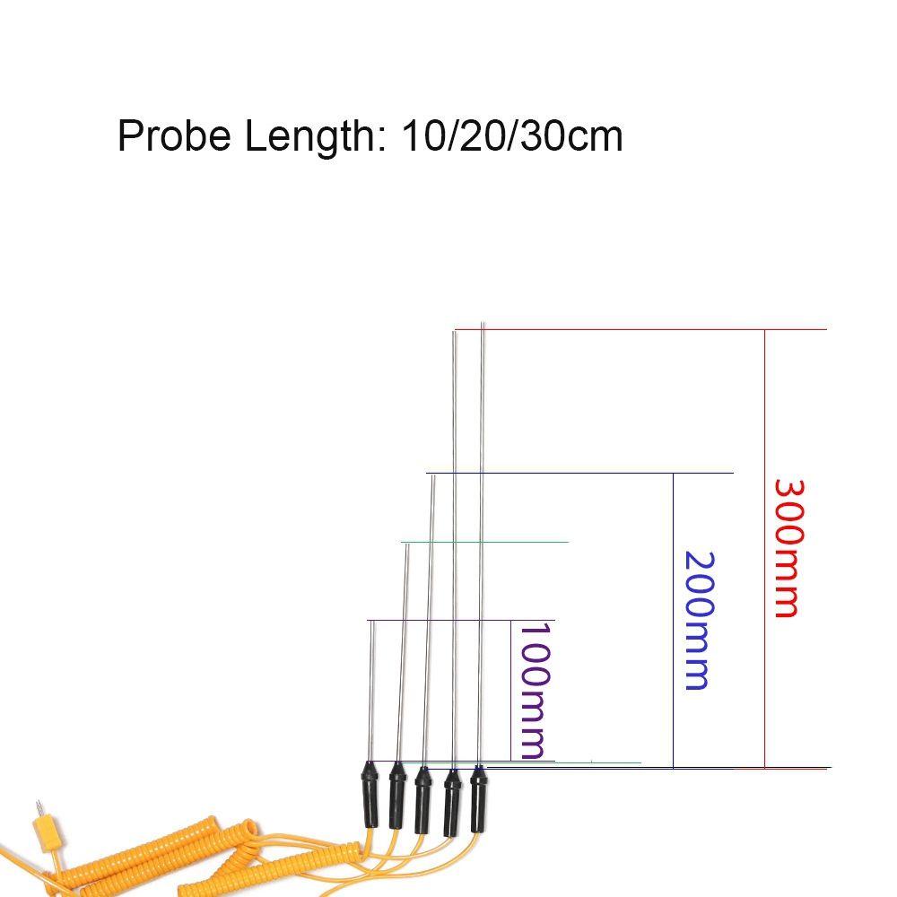 Lanfy Probe Sensor 1pc -50°C Sd 1000°C Measurement K-Type Temperature Instrumen Dengan Kabel Kawat Temperature Controller