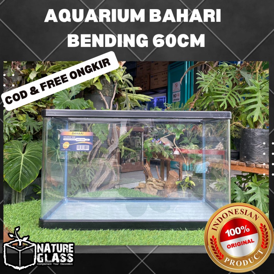 Jual Aquarium Lengkung Bending BAHARI NBG 2060 60cm Akrilik Kaca