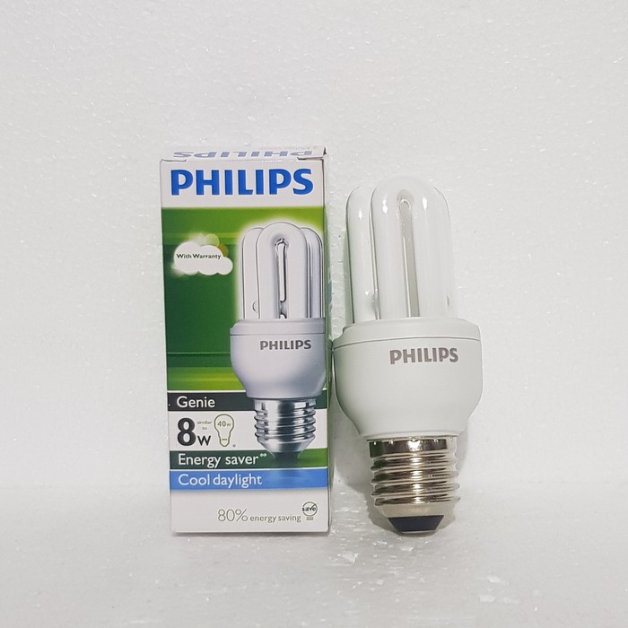 Lampu Philips Genie - 8 Watt 3 jari CDL CoolDayLight PUTIH