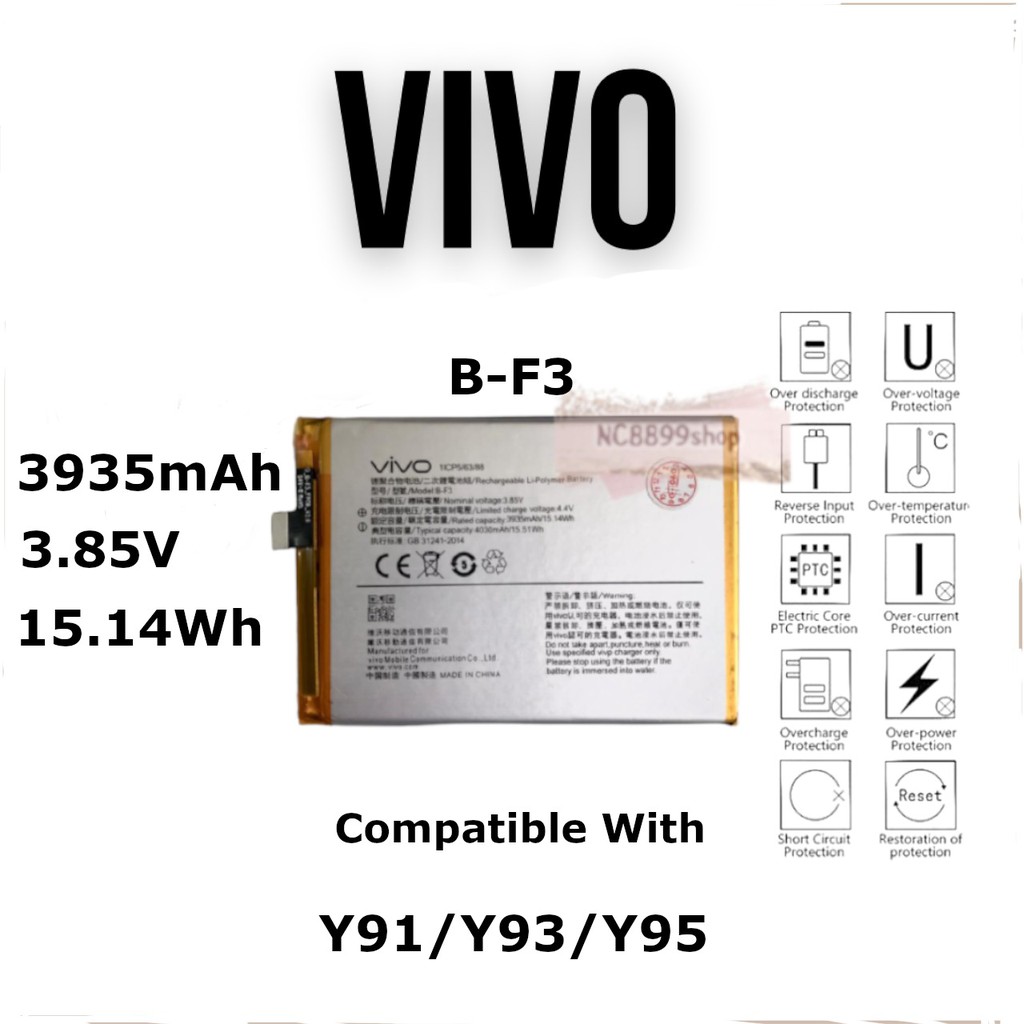 Baterai Battery Batre Original Vivo B-F3 Y91 Y93 Y95 BF3