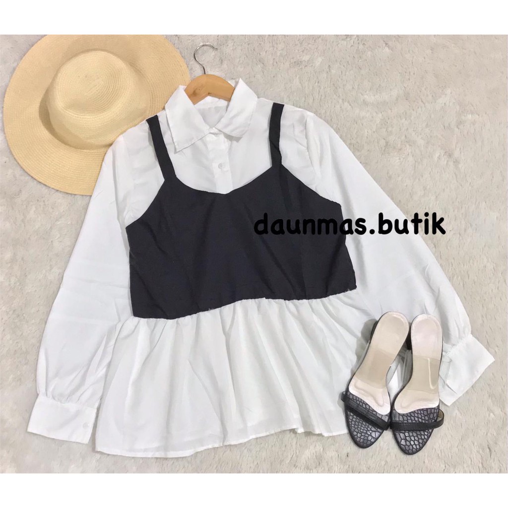 1KG MUAT 5PCS |  UTAMI BLOUSE KOMBINASI BASIC TOP HITS OOTD SELEBGRAM GROSIR WANITA MURAH