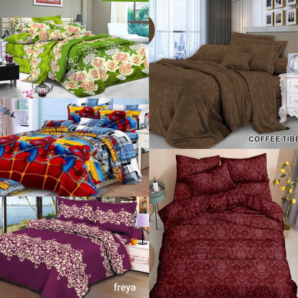 Jual BEDCOVER SET 1 Set Bedcover King Size Motif Lucu Bahan Adem Dan ...