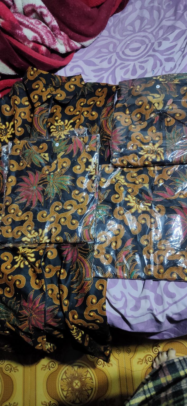 Batik Couple Keluarga Sania Ruffle Ori Ndoro Jowi Dnt Sekar Sari