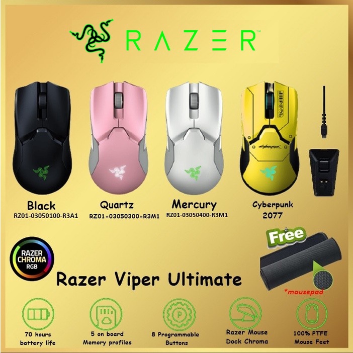 Razer Viper Ultimate Hyperspeed Wireless Gaming Mouse Charging Dock