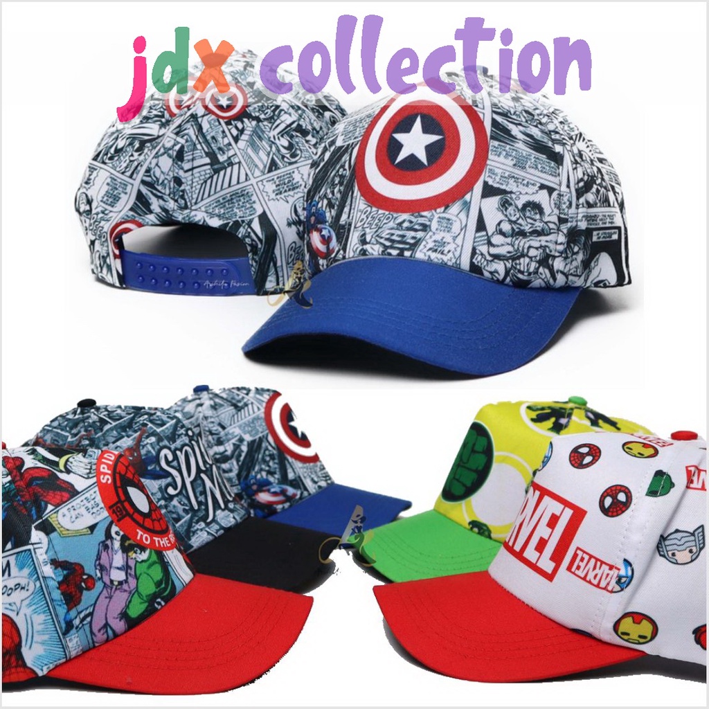 Topi Anak Laki-Laki MARVEL COMIC Superhero Sablon Sublim Fullprint-2