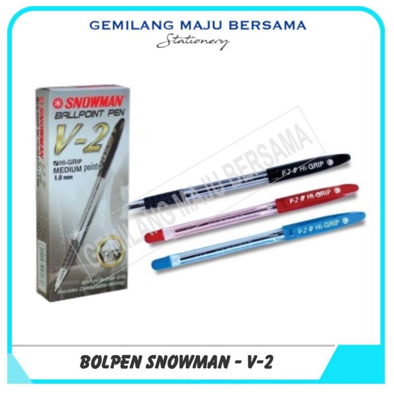 

Bolpen / Bolpoin / Pen Snowman V-2 (Harga Per Lsn = 12 buah)