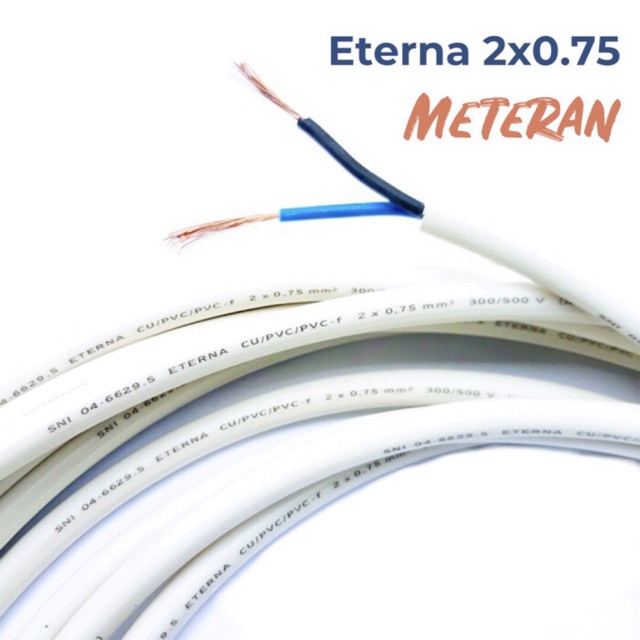Kabel Eterna NYMHY 2X0.75 Meteran