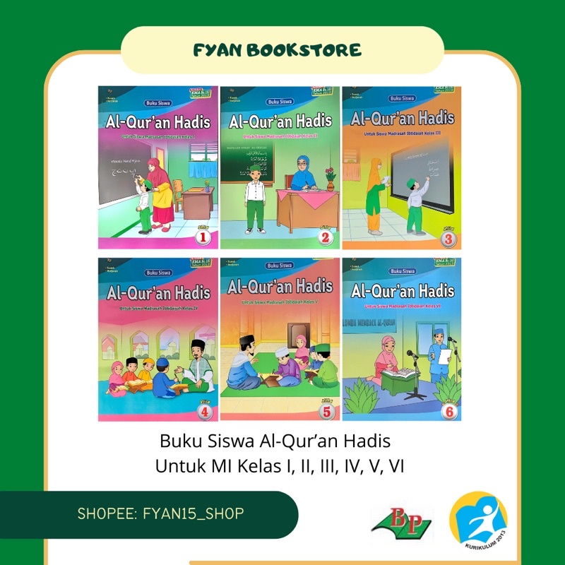 Fyan Book Store: Buku Siswa Al-Qur’an Hadis Madrasah Ibtidaiyah Kelas 1, Buku Al-Quran Hadis MI Kela