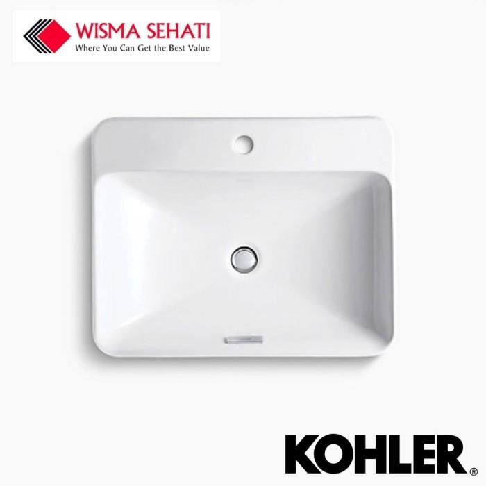 Washtafel Kohler Wastafel Putih Lavatory W/Faucet Deck K-2660X-1-0