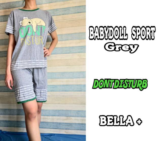 BabyDoll BAJU TIDUR BELLA Sport Grey