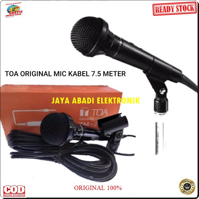 G554 TOA MIC BESI KABEL 7.5 METER MIK CABLE MIKROPHONE DYNAMIC LEGENDARY KARAOKE VOKAL MUSIK AUDIO SOUND PENGERAS SUARA PRO PROFESIONAL PANJANG KABEL 7.5 METER BISA SEGALA JENIS ALAT AUDIO TANPA BATERAI LANGSUNG COLOK SAJA LEBIH PRAKTIS DAN FLEKSIBLE