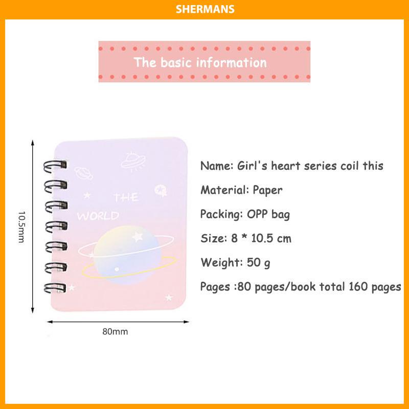 

[COD]A7 Rollover Coil Buku Mahasiswa Saku Buku Kecil Mini Notebook Diary Portable Office Notepad sherman