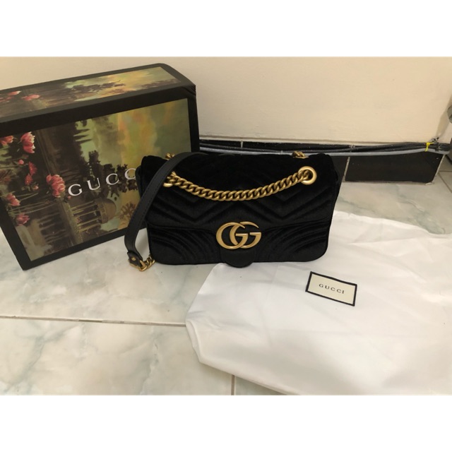 Gucci Marmont Black Velvet Mirror