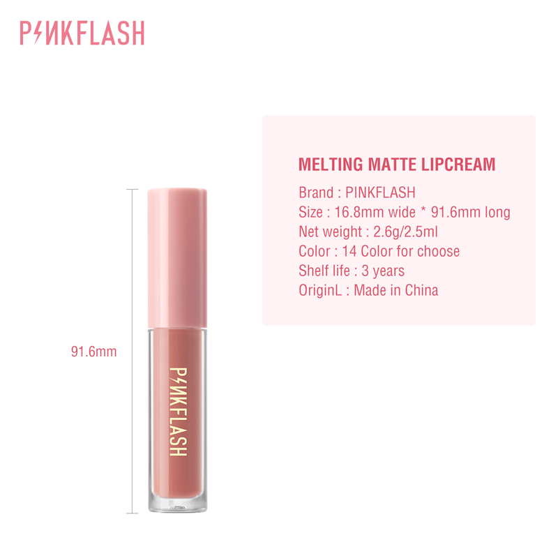 PINKFLASH Matte lip gloss lipstik tahan lama anti air-PF-L01