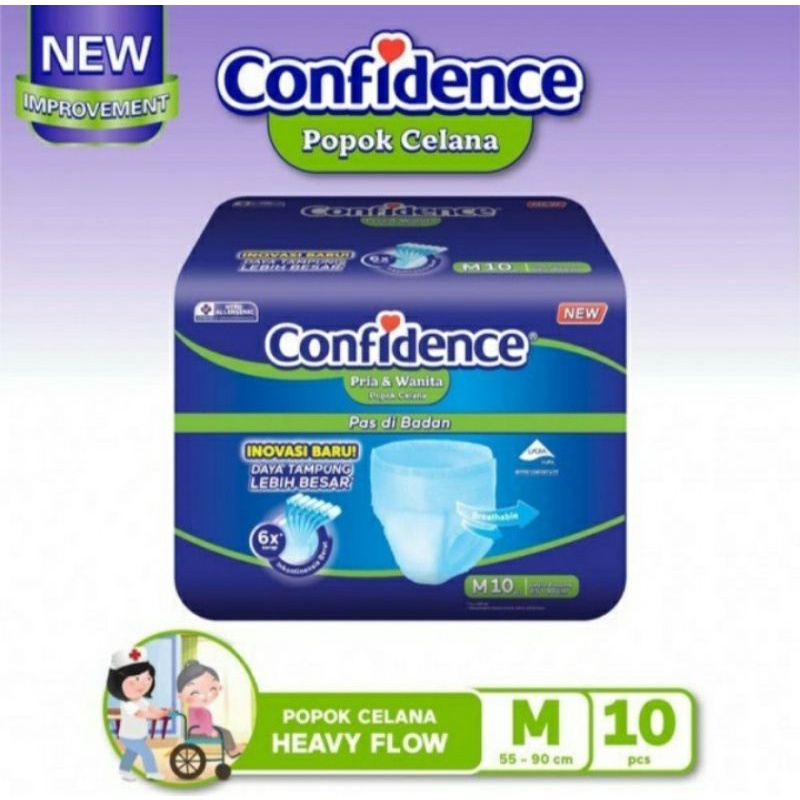 confidence adult heavy flow M 10 popok dewasa celana confidence pants m10